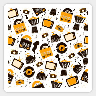 Cozy retro style objects Sticker